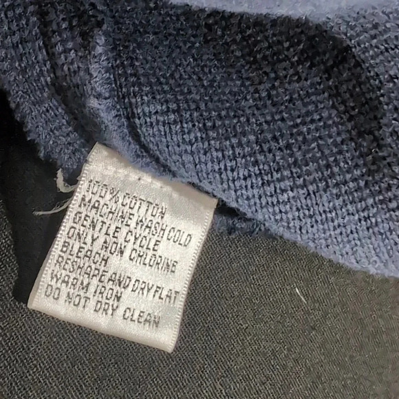 Talbot's Navy Cotton Cardigan - Picture 5 of 7